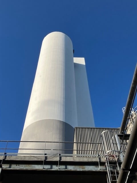 Groot verfproject van een silo in Aalst